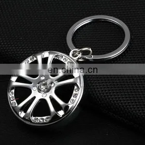 DIE CAST PROMOTION GIFT DECORATIVE CRYSTAL TYRE KEY RING CHAIN thumbnail-1