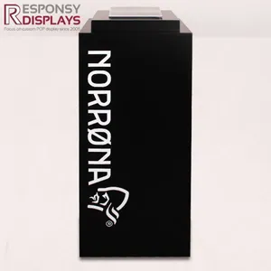 Custom-made Floor Standing Black MDF Clothing Display Stand thumbnail-3