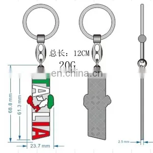 Italy Letters Shaped Metal Keychain/Key Ring|/Key Holder thumbnail-4