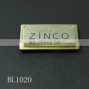 Custom Metal Luggage Scutcheon,embossed Logo Bag Nameplate thumbnail-4