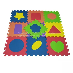 QT MAT Non-toxic Odorless 12in x 12in 10pcs/set Child EVA Shapes Floor Puzzle Play Mat thumbnail-2