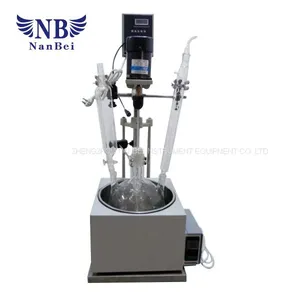 Laboratory Chemical 10L Single Glass Reactor With Ce thumbnail-1