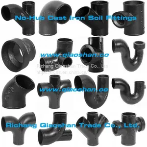 Combination Wye of CISPI 301 ASTM A888 No-Hub Cast Iron Soil Fittings for Sanitary and Storm Drain, Waste and Vent Pipes thumbnail-3