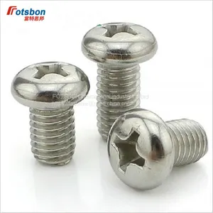 M3-M10 Cross Recessed Raised Counter Pan Head Screw Flat Tail Screws Phillip Plaine Inox Puntas Rvs Vis Inoxydable DIN7985 ISO7045 thumbnail-2