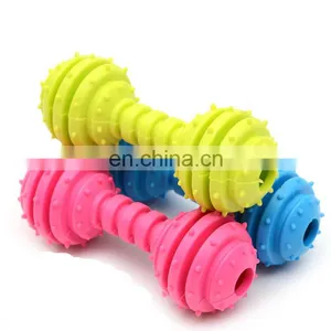 Guangzhou Manufacturer Supply Soft Pet Molar Toy Chewing Dog Toy Tpr Dumbbel thumbnail-1