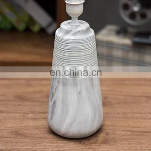 Nordic Style Modern Design Barrel Shape Large Cheap Retro Ceramic Base Table Lamp for Home Bedside thumbnail-5