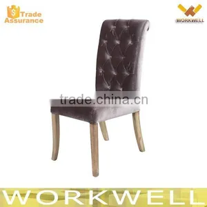 WorkWell High Quality Good Fabric Dining Chairs With Rubber Wood Legs Kw-D4215 thumbnail-1