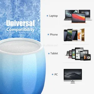 Small Bluetooth Speaker, INSMY Mini Portable Wireless Speaker Punchy Bass Rich Audio Stereo Pairing,Handheld Pocket Size 10H Playtime Bluetooth 5.0 Built in Mic for Hiking Biking thumbnail-4