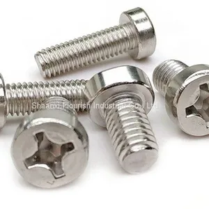 Anti Corrosion SS Cross Recessed Screw , Fully Threaded Cheese Head Screw thumbnail-1