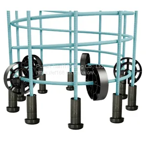 PE/PP Plastic Spacer Protective Layer of Reinforcing Steel Bar Heavy Duty Pile Cage Foot Wheels thumbnail-1