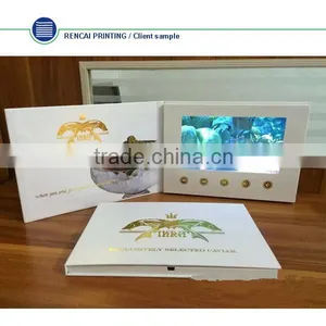 2016 China New Business Gift Paper Crafts Invitation Card 7 Inches Lcd Video Brochure thumbnail-1