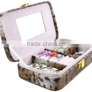 High Quality Leopard Leather Jewelry Case Travel,leather Jewelry Necklace Travel Case,custom Jewelry Travel Display Cases thumbnail-4