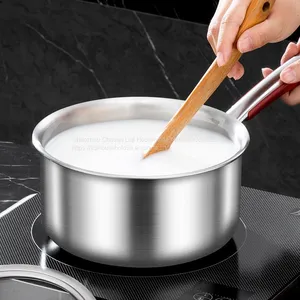 Stainless Steel Single Handle Milk Pot With Three Layers of Steel thumbnail-5