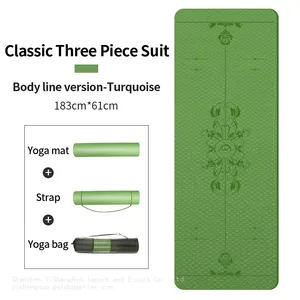 High Quality Eco-Friendly Custom Print Double Layer Yoga Mat thumbnail-4