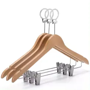 Factory Direct Sale Wooden Hangers for Closet Coat Clothing Store Wood Hangers thumbnail-3
