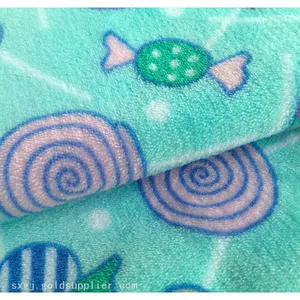 Online 100% Polyester Brushed Printed Flannel Fleece Fabric for Blanket thumbnail-2