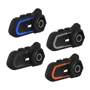 S2 Motorcycle Accessories Support 2 Riders Bluetooth Intercom System Connection 2 Mobile Phones Walkie Talkie 800 Meters Helmet Intercom Headset thumbnail-1
