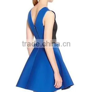 2015 OEM Women's Dresses Color Matching Vest Dress Evening Dress Made in China thumbnail-5
