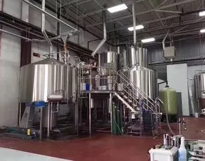Four Vessel Craft Beer Brewing Equipment Stainless Steel Steam Heating thumbnail-3