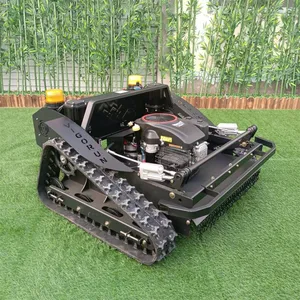 Single-cylinder Four-stroke Working Degree 60 Remote Controlled Crawler Weeding Machine Remote Control Lawn Mower for Hills thumbnail-5