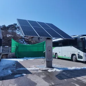 Wanze Energy Smart Dual Axis Solar Tracker Carport 5.2kWp Integrated EV Charging Station With 10kWh Battery Storage for Commercial Parking Lots thumbnail-5