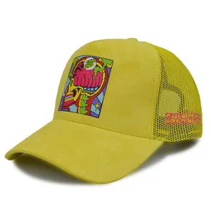 Faux Suede Trucker Hat Custom Logo Trucker Hats Suede Trucker Hat thumbnail-2