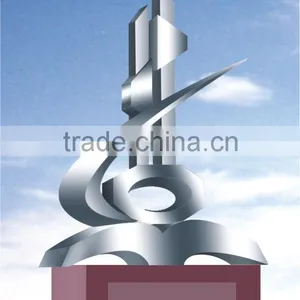 Modern Large High Quality Famous Arts Abstract Stainless Steel Sculpture for Garden Decoration thumbnail-1