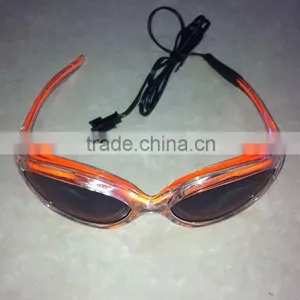 EL Neon Light Wire Sunglasses Orange thumbnail-2