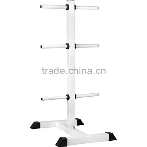 Weight Plate Rack White 6 Weight Plate Holders Home Gym thumbnail-1