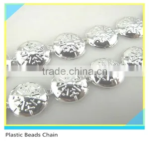 Crystal Bead Trim Sew on Silver Plastic Material Round 10 Yards 1 Card thumbnail-1