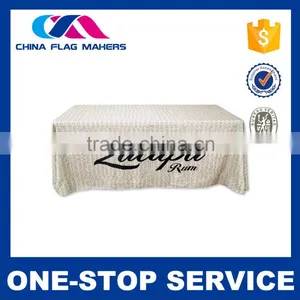 2015 Hot Selling Latest Designs Custom Tag 100% Polyester Table Cloth thumbnail-1