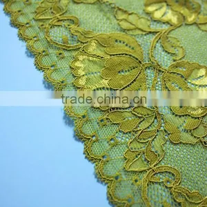 Hot Green Lace Fabric for Lady Bra thumbnail-2