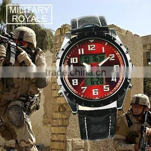 MR010 Military Royale Analog Digital Multi-function Sport Leather Wrist Watch thumbnail-1