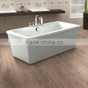 Model Houses Rectangle Shaped 1700mm Acrylic Bathtub With Side Mount Faucet thumbnail-1