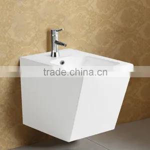 Rectangular Shaped Floor Staning Good Quality Ceramic Basin thumbnail-3