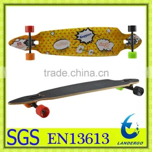 Classic Pintail Shape Canadian Maple Longboard Compete Skateboard thumbnail-1