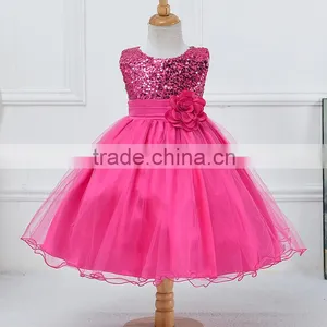 China Manufacture First Choice Fiesta Dresses Prom 2016 Fancy Red Applique Lace Flower Girl Skirt Sequined Beaded Wedding Dress thumbnail-6