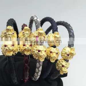 2016 Fashion Jewelry Retro Gold Lion Head 316 Stainless Steel Bracelet thumbnail-1