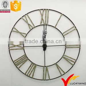 Large Retro Vintage Wall Metal Decoration Clock thumbnail-3
