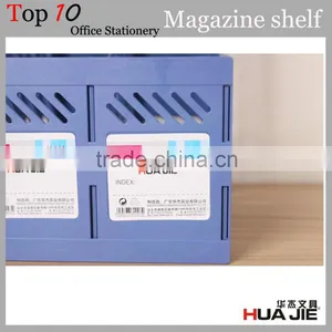 Logo Print Design Plastic Material Foldable Display Rack Assemble Magazine Shelf thumbnail-5