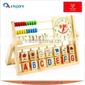 The Smiling Face Clock Wooden Calculator Toy thumbnail-1