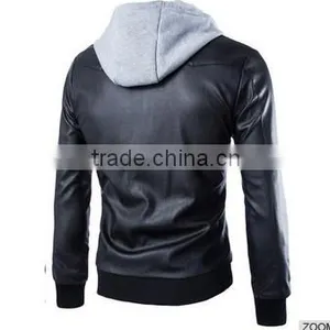 Men's Trendy PU Jacket thumbnail-3