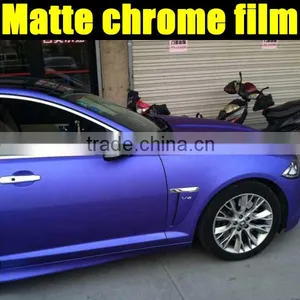 Matte Chrome Car Wrap With Purple Color 1.52*20m for the Size With Air Free Bubbles thumbnail-3