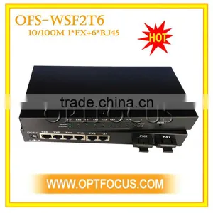 Fiber Switch 2Port 100BASE-Fx + 6Port 10/100BASE-Tx DF MM 1310nm 2KM SC thumbnail-1