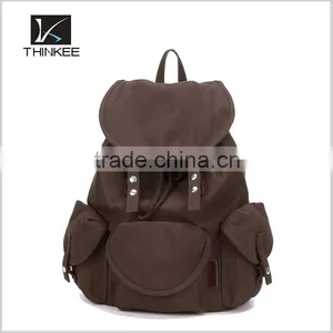 Girls Canvas Drawstring Backpack Light Weight Drawstring Bags Foldable Drawstring Backpack thumbnail-1