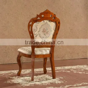 Antique Carved Chairs Armchair Solidwood Carved Chair With Fabric thumbnail-2