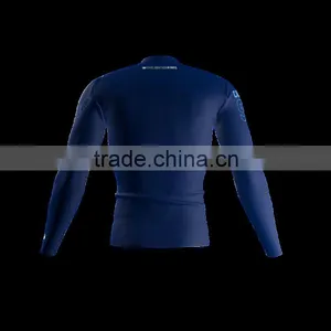 Polyester Spandex Long Sleeves Warriors Compression Shirt/Rash Guard With Club Logo Player Name and Numbers at Sleeves thumbnail-2
