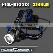 Aluminum Rechargeable 2x18650 Sport 5w Led Camera Headlamp thumbnail-1