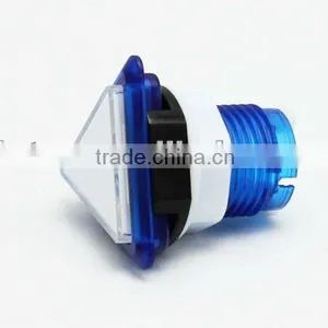 Triangle Blue Plastic Arcade Game Machine Push Button Switch Electric Pushbutton Switch With Light Large Game Accessories thumbnail-1