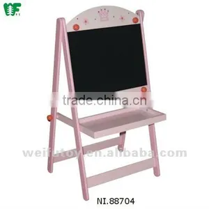 Kids Black Board & Magnetic Board Wooden Easel thumbnail-1